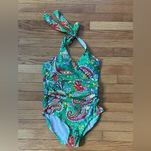 Boden NWT Women’s 10 Vibrant Paisley Halter Swimsuit